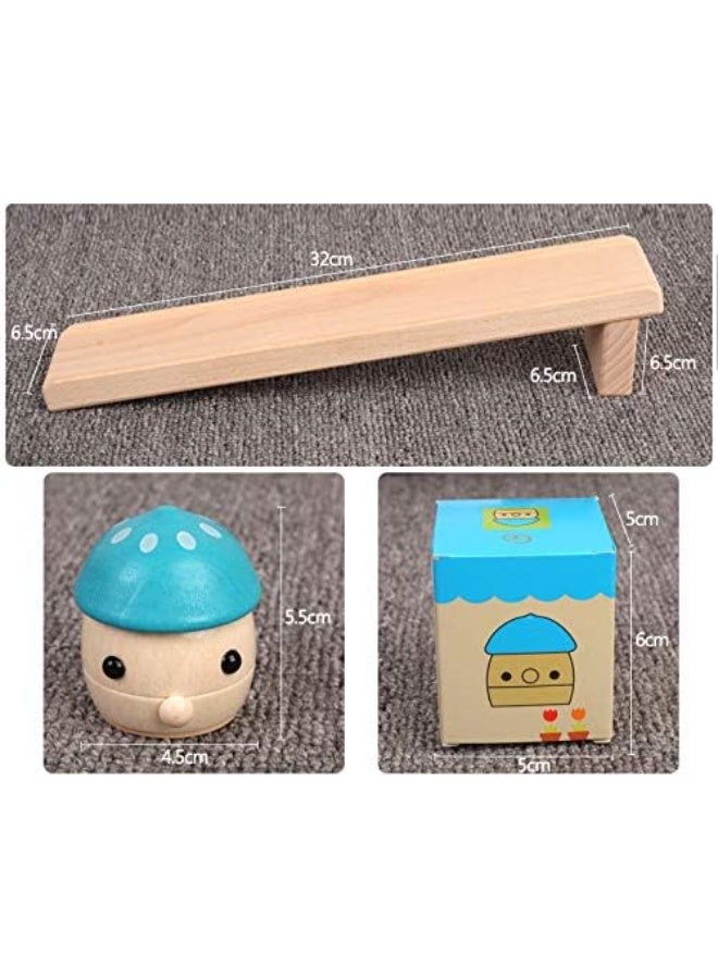 Trendigo Wooden Slide Mushroom Growing Educational Toy – Montessori Learning & Color Matching Game for Babies and Kids, Fine Motor Skills Development, Creative Gift Toy, Multicolor Small Mushroom Set - Image 2